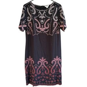 EUC Sundance Vivienne Boho Eyelet
Embroidered Shift Dress Black Size 10
